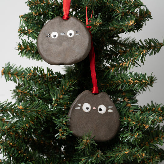 Ornaments, Large Brown-Black Kitty