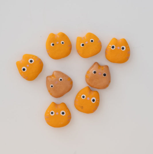 Ceramic Kitty Magnets, Orange Tabby